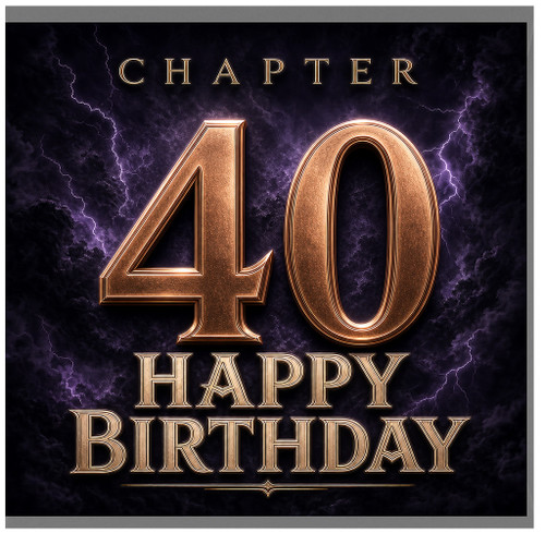40th Birthday Card, Chapter 40 Happy Birthday Card