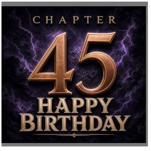 45th Birthday Card, Chapter 45 Happy Birthday Card