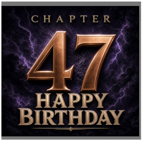 47th Birthday Card, Chapter 47 Happy Birthday Card