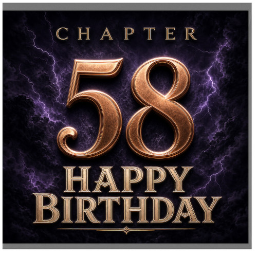 58th Birthday Card, Chapter 58 Happy Birthday Card