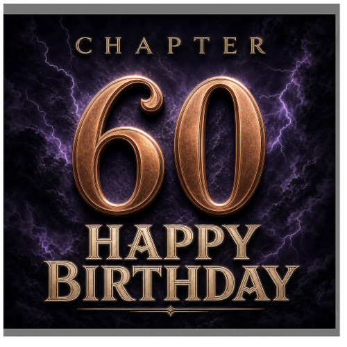 60th Birthday Card, Chapter 60 Happy Birthday Card
