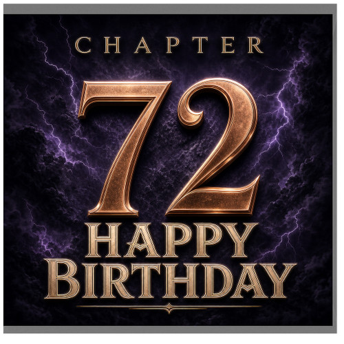 72nd Birthday Card, Chapter 72 Happy Birthday Card