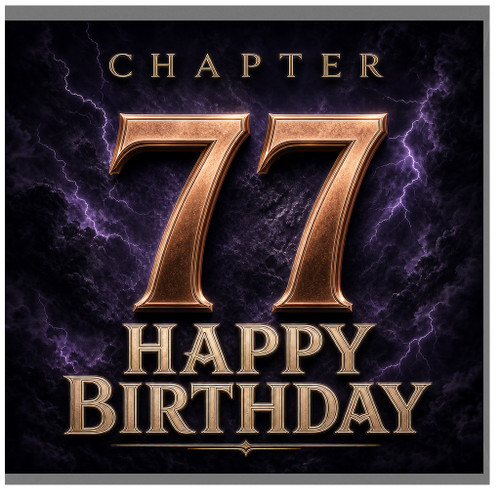 77th Birthday Card, Chapter 77 Happy Birthday Card