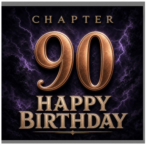 90th Birthday Card, Chapter 90 Happy Birthday Card