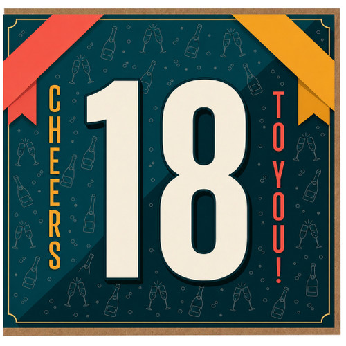 18th Birthday Card, Cheers to You Birthday Card