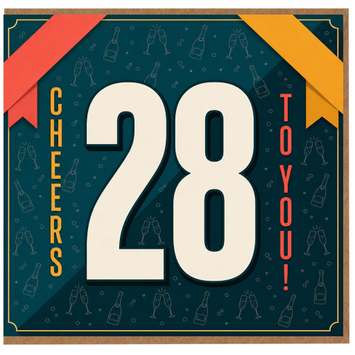 28th Birthday Card, Cheers to You