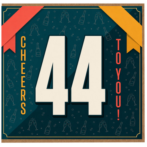 44th Birthday Card, Cheers to You! Birthday Card