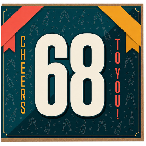 68th Birthday Card, Cheers To You