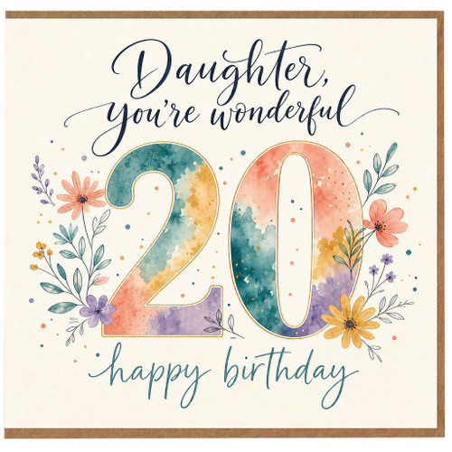 20th Birthday Card