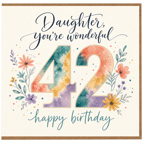 42nd Birthday Card, Wonderful na Happy Birthday Card