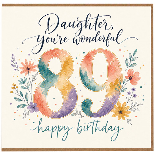 89th Birthday Card, Wonderful na Happy Birthday Card