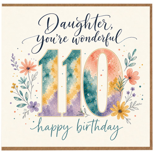 110th Birthday Card, You're Wonderful Happy Birthday