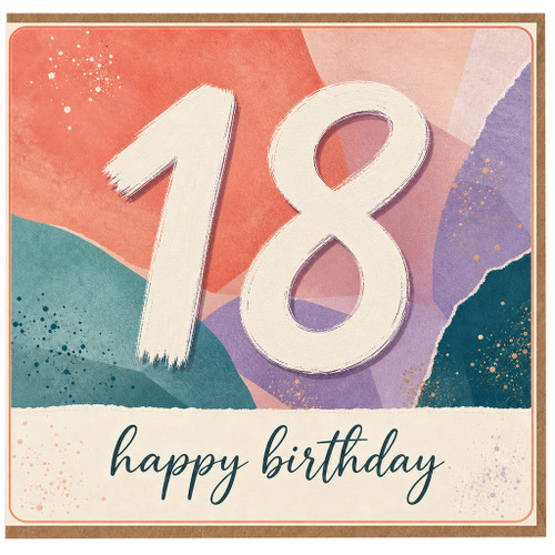 18th Birthday Card, Happy Birthday Card for 18 Year Old