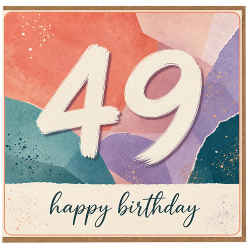 49th Birthday Card, Happy Birthday Age 49 Card
