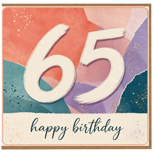 65th Birthday Card, Happy Birthday Card for 65 Year Old