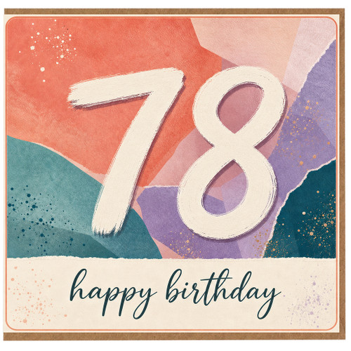 78th Birthday Card, Happy Birthday Card for 78 Year Old