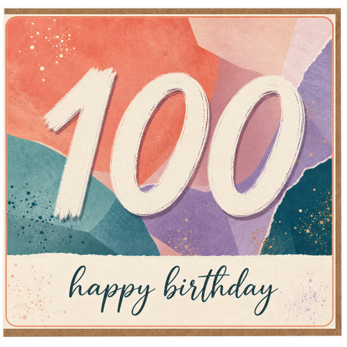100th Birthday Card, Happy Birthday 100 Card