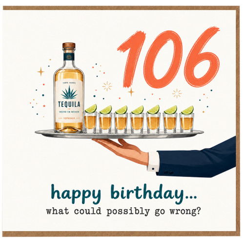 106th Birthday Card, Funny Happy Birthday Card
