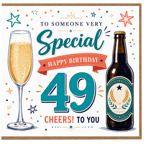 49th Birthday Card, Special Cheers Happy Birthday Card