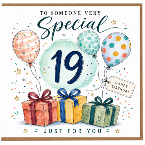 19th Birthday Card, To Someone Very Special, Happy Birthday Just For You