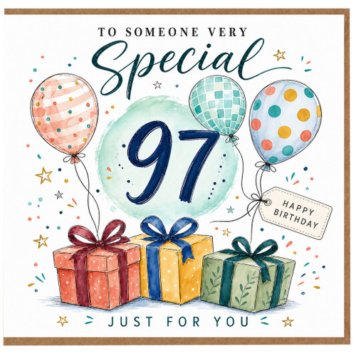 97th Birthday Card, To Someone Very Special, Happy Birthday Just For You