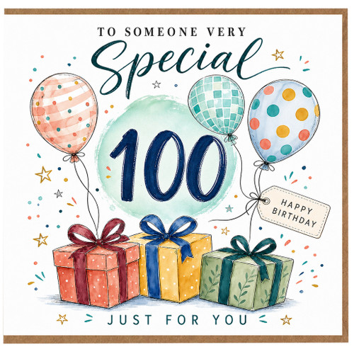 100th Birthday Card, To Someone Very Special, Happy Birthday Just For You