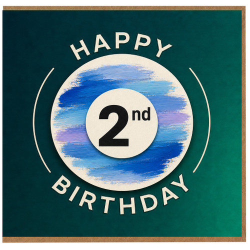 2nd Birthday Card, Happy Birthday Card for Age 2