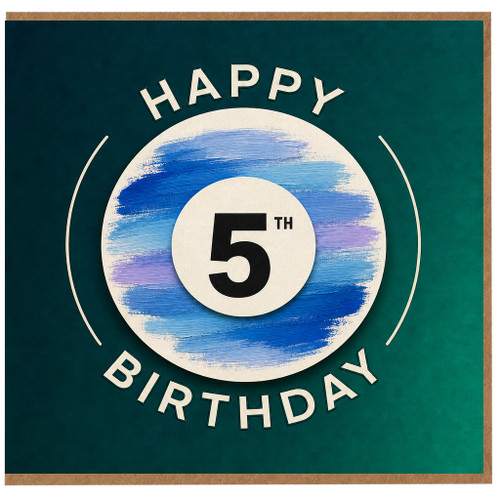 5th Birthday Card, Happy Birthday Age 5 Card