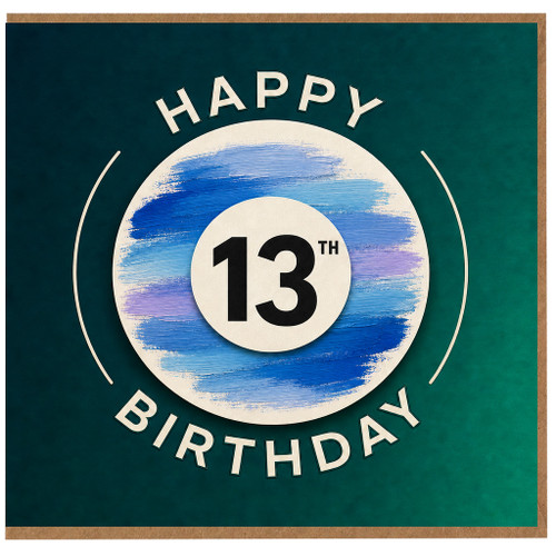 13th Birthday Card, Happy 13th Birthday Card
