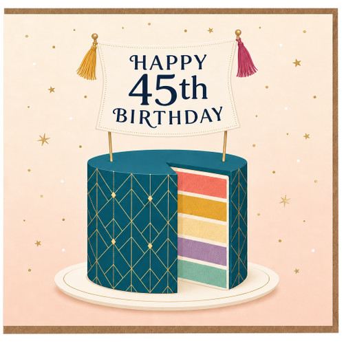 45th Birthday Card, Happy 45th Birthday Card
