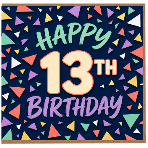 13th Birthday Card, Happy 13th Birthday Card