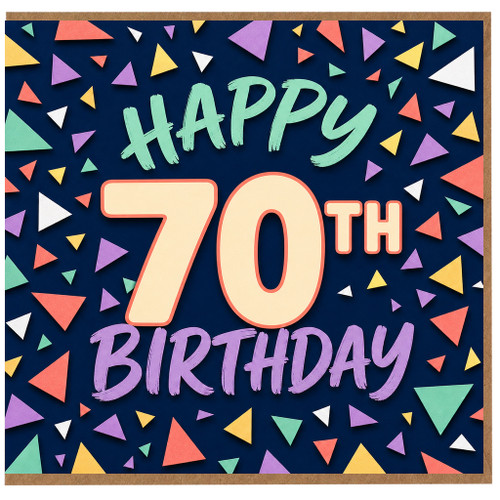 70th Birthday Card, Happy 70th Birthday Card