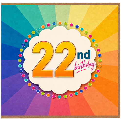 22nd Birthday Card