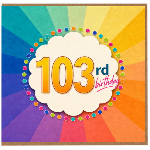 103rd Birthday Card