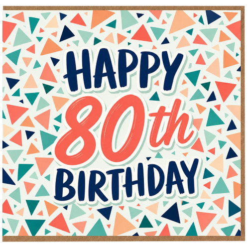80th Birthday Card, Happy 80th Birthday Card