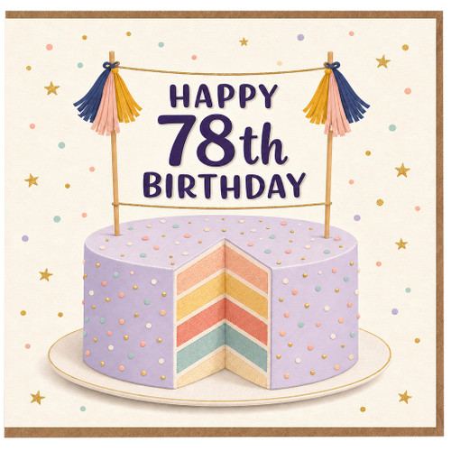 78th Birthday Card, Happy 78th Birthday Card