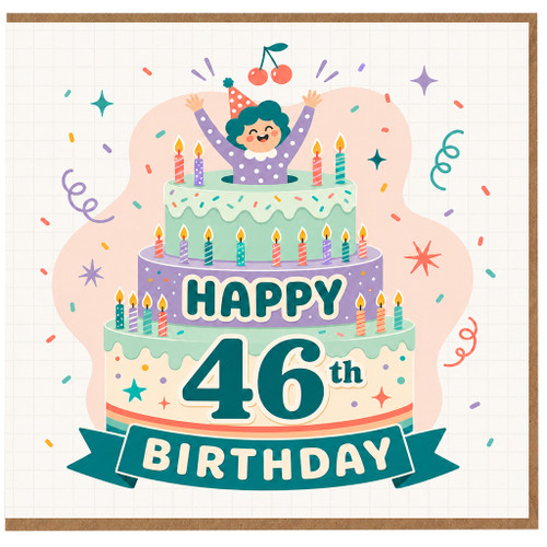 46th Birthday Card, Happy Birthday Card for 46 Year Old