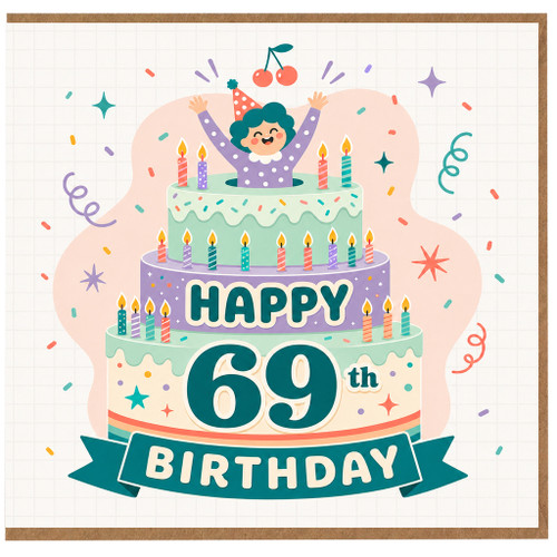 69th Birthday Card, Happy 69th Birthday Card