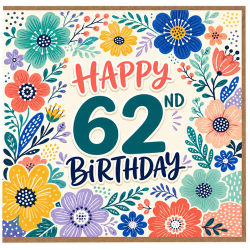 62nd Birthday Card