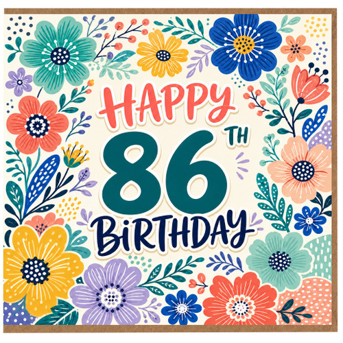 86th Birthday Card