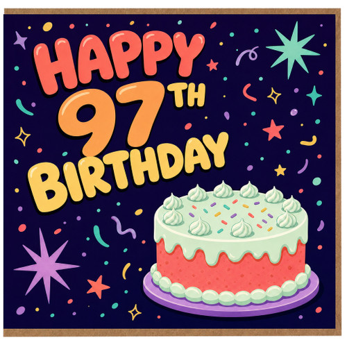 97th Birthday Card, Happy 97th Birthday Card