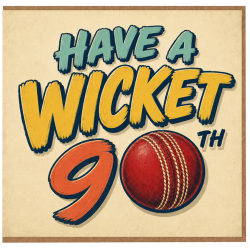 9th Birthday Card, Have a Wicket Cricket Themed Card