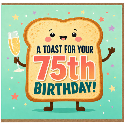 75th Birthday Card, A Toast For Your 75th Birthday Card