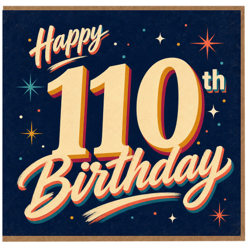110th Birthday Card, Happy 110th Birthday Card