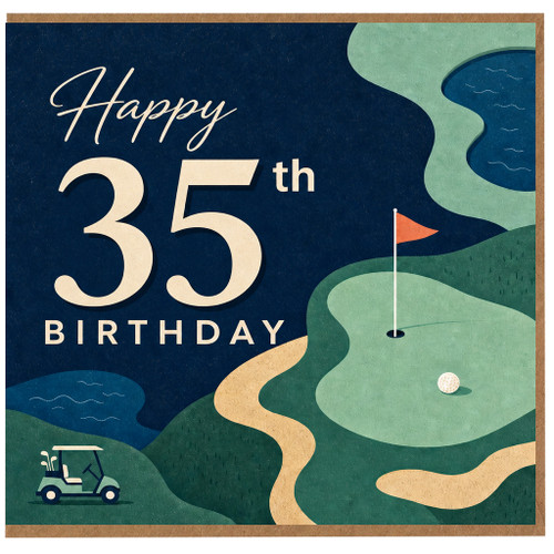 35th Birthday Card, 35th Birthday Golf Card
