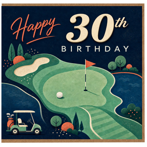 30th Birthday Card, 30th Birthday Golf Card