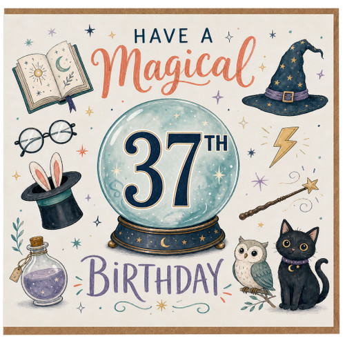 37th Birthday Card, Have a Magical Birthday Card
