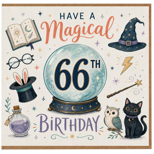 66th Birthday Card, Have a Magical Birthday Card