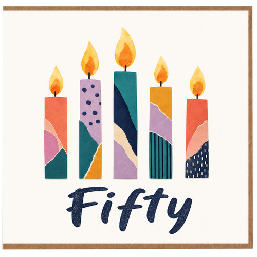 50th Birthday Card, Fifty Candles Card