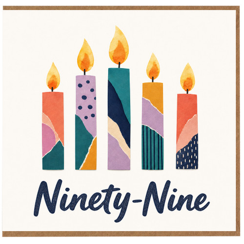 99th Birthday Card, Ninety - Nine Candle Design